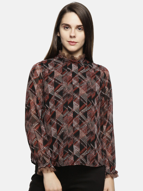 

Annabelle by Pantaloons Women Brown Printed Top