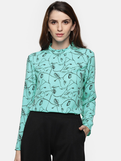 

Annabelle by Pantaloons Women Blue Printed Top