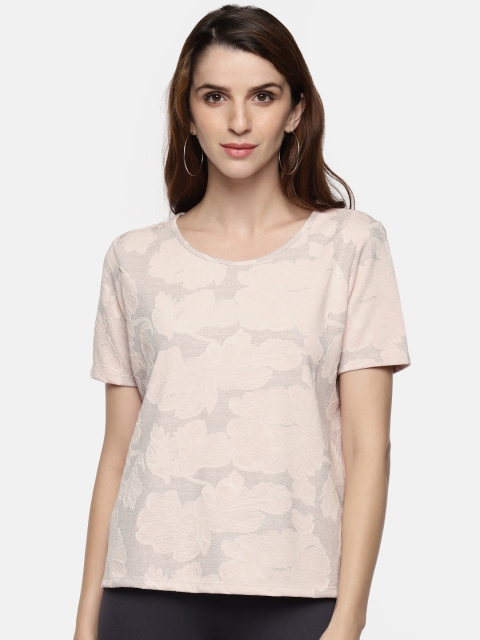 

Annabelle by Pantaloons Women Peach-Coloured Printed Top