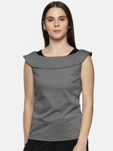 

Annabelle by Pantaloons Women Black Self Design Top