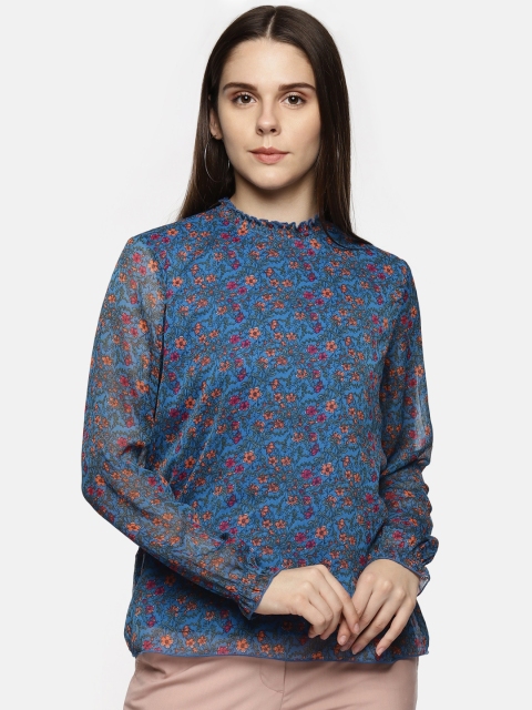 

Annabelle by Pantaloons Women Navy Blue Printed Top