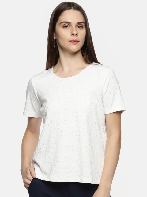 

Annabelle by Pantaloons Women White Solid Top
