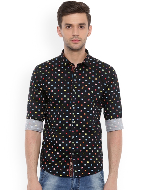 

WITH Men Multicoloured Slim Fit Printed Casual Shirt, Multi