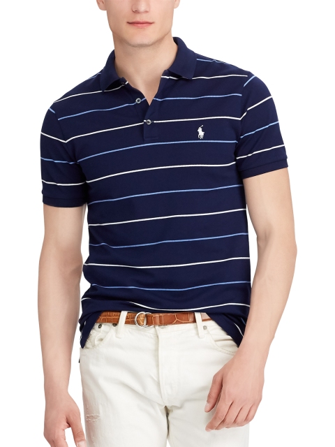 

Polo Ralph Lauren Custom Slim Stretch Mesh Polo, Navy blue