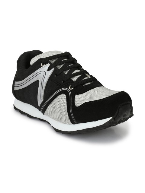 

Sir Corbett Men Black & Grey Colourblocked Running Shoes