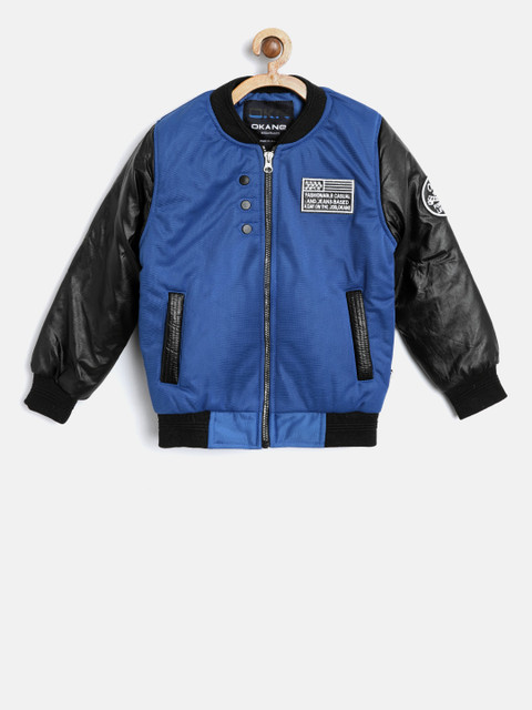 

Okane Boys Blue Solid Bomber Jacket
