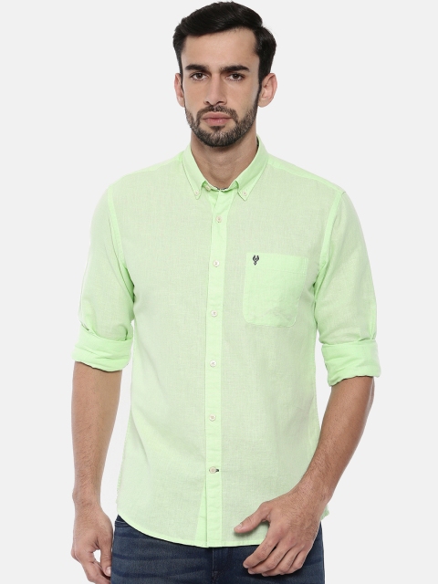

Classic Polo Men Green Slim Fit Solid Casual Shirt