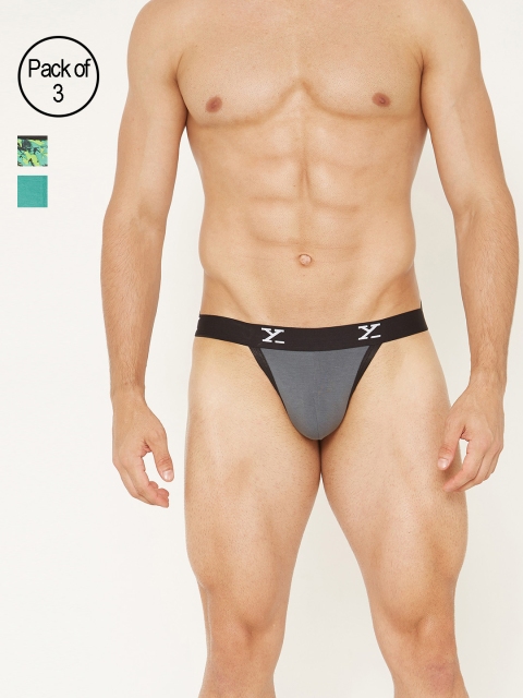 

XYXX Men Pack of 3 Ultra Soft Thongs XYJCKSTRP3PCKN26, Grey