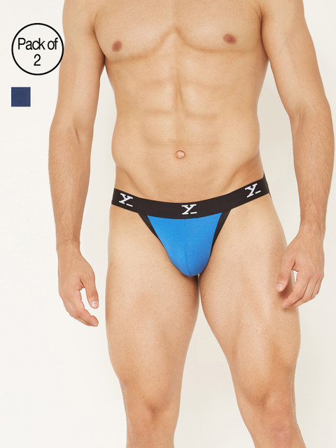 

XYXX Men Pack Of 2 Ultra Soft Thongs XYJCKSTRP2PCKN28, Blue