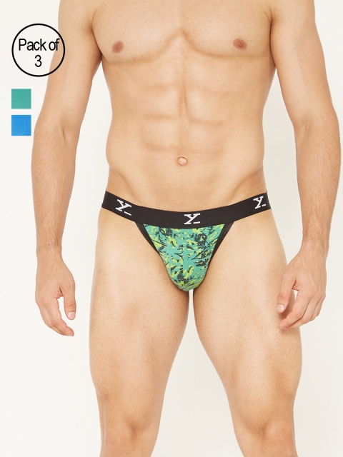 

XYXX Men Pack of 3 Ultra Soft Thongs XYJCKSTRP3PCKN36, Green