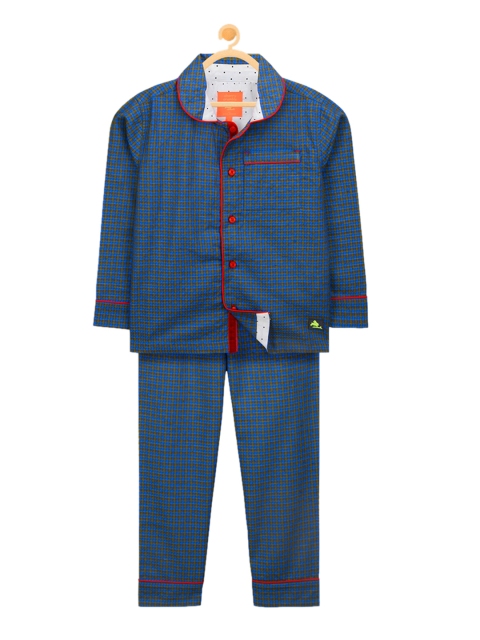 

Cherry Crumble Unisex Blue Checked Night Suit WS-NSUIT-7121