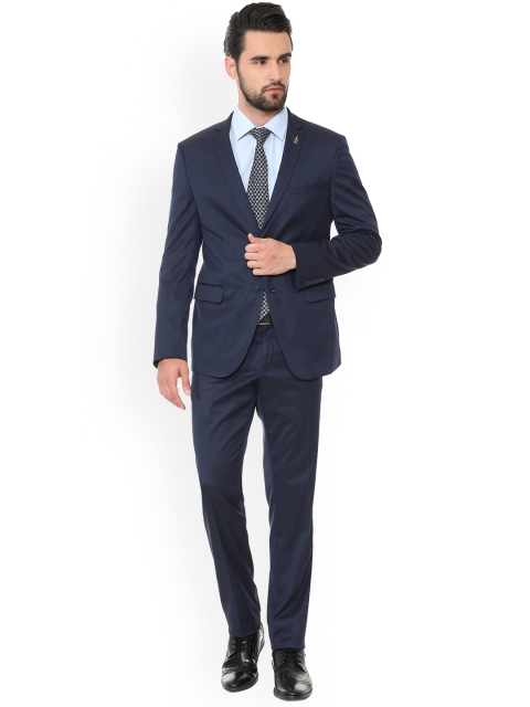 

Van Heusen Men Navy Blue Single Breasted Slim Fit Formal Suit