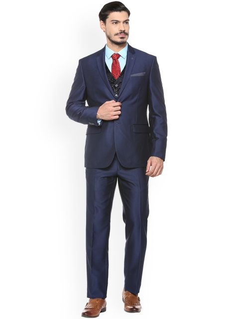 

Van Heusen Men Blue Single Breasted Slim Fit Formal Suit
