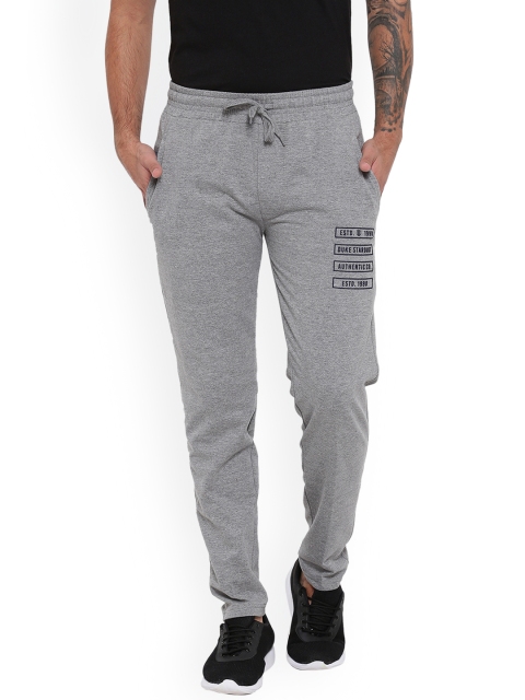 

Duke Men Grey Melange Straight Fit Trackpants