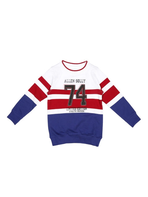 

Allen Solly Junior Boys White & Red Striped Sweatshirt