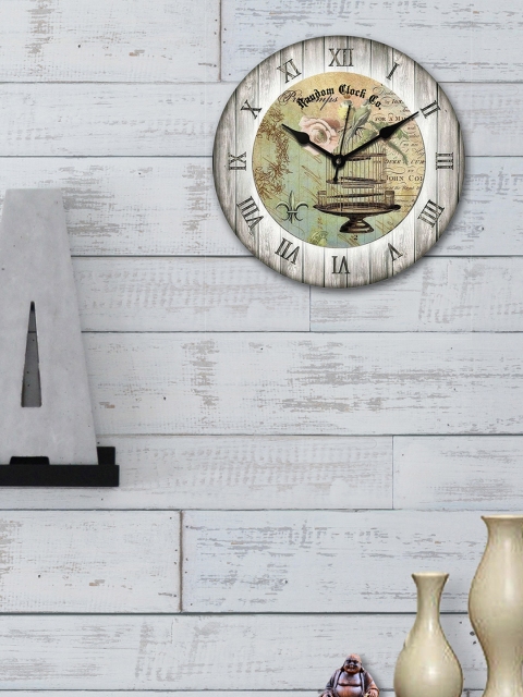 

RANDOM Multicoloured Round Printed 30.4 cm Analogue Wall Clock, Multi