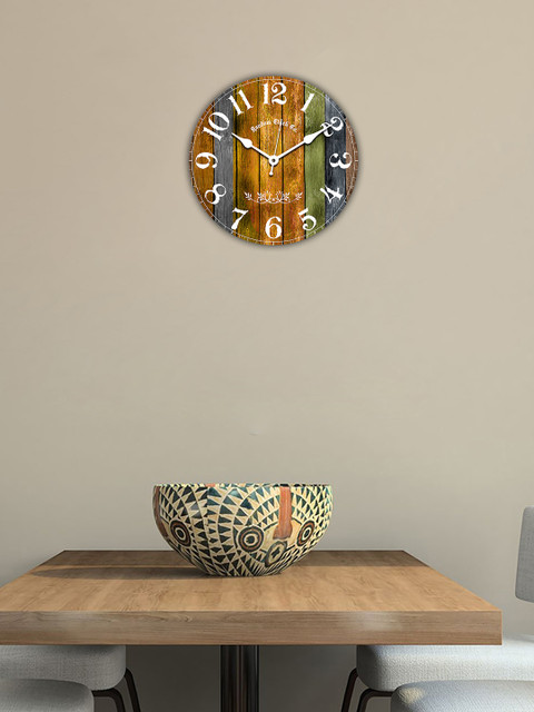 

RANDOM Brown Round Printed Analogue Wall Clock