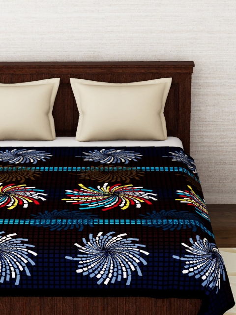 

Story@home Multicoloured Abstract Mild Winter 400 GSM Double Bed Blanket, Multi