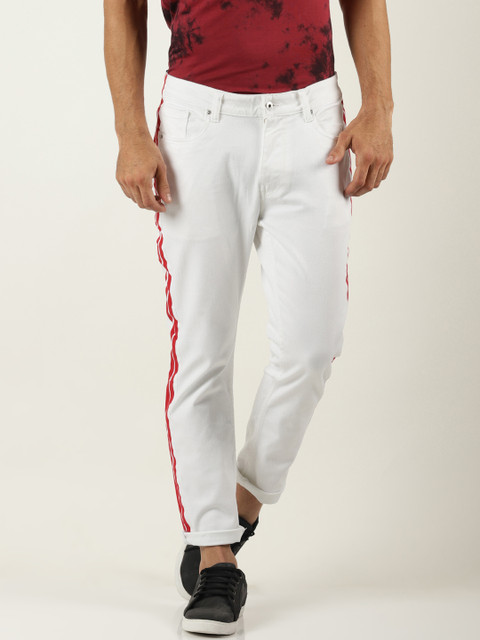 

Blue Saint Men White Slim Fit Mid-Rise Clean Look Stretchable Jeans