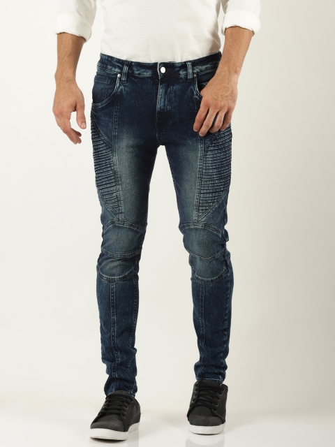 

Blue Saint Men Blue Skinny Fit Mid-Rise Clean Look Stretchable Jeans