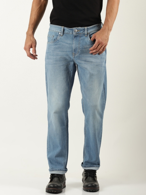 

Blue Saint Men Blue Relaxed Fit Mid-Rise Clean Look Stretchable Jeans