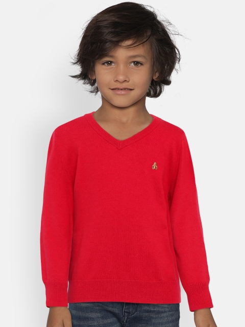 

GAP Baby Boys' Red Brannan Bear V-Neck Sweater
