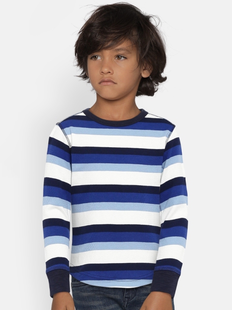 

GAP Baby Boys' Stripe Textured Long Sleeve T-Shirt, Off white