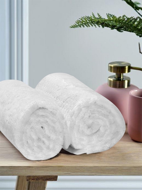 

MARK HOME Set of 2 Cotton Off White 100% Organic 575 GSM Hand Towels