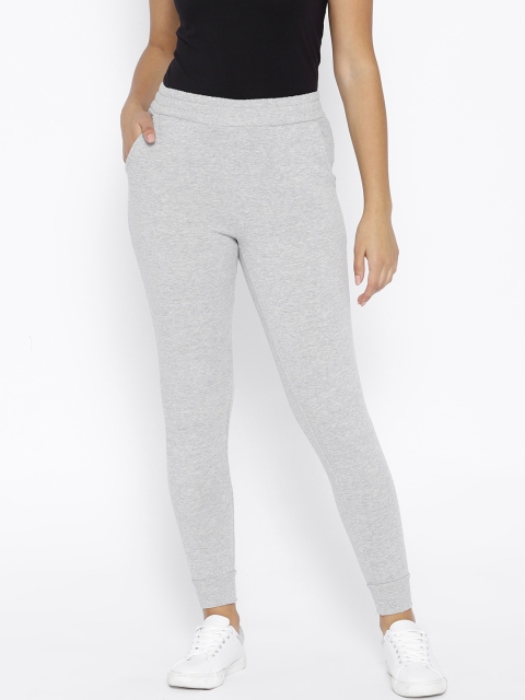 

FOREVER 21 Women Grey Melange Solid Joggers