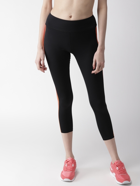 

FOREVER 21 Women Black Solid 3/4th Tights