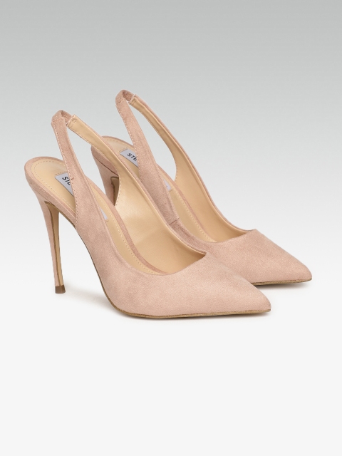 

Steve Madden Women Pink Solid Suede Pointed Heels
