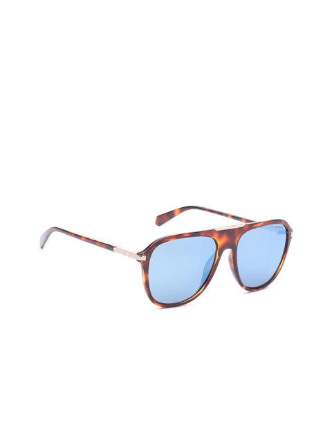 

Polaroid Unisex Square Mirrored Sunglasses PLD 2070/S/X 086 585X, Blue