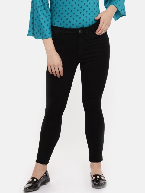 

SF JEANS by Pantaloons Women Black Solid Skinny Fit Mid-Rise Clean Look Stretchable Jeans