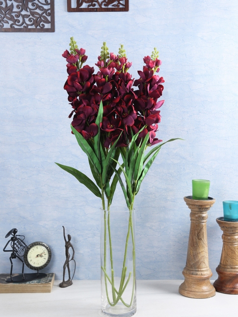 

Fourwalls Set Of 4 Maroon Artificial Night Jasmine Flower Stems