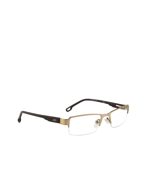 

Gold Berg Unisex Gold-Toned Solid Half Rim Rectangle Frames