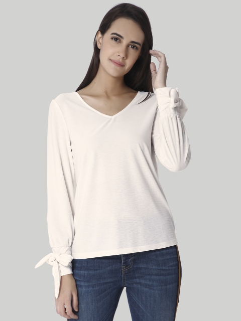 

Vero Moda Women Beige Solid Top