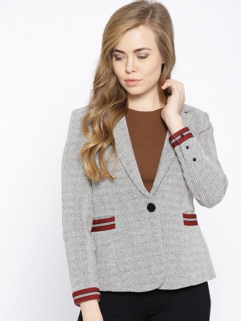 

Vero Moda Women Grey Solid Casual Blazer