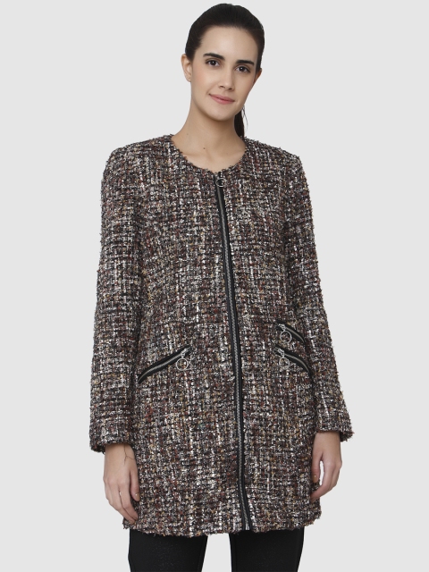

Vero Moda Women Brown Self Designed Coat
