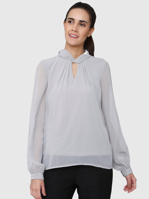 

Vero Moda Women Grey Solid Top