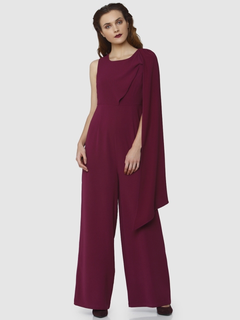 

Vero Moda Women Burgundy Solid Basic Jumpsuite