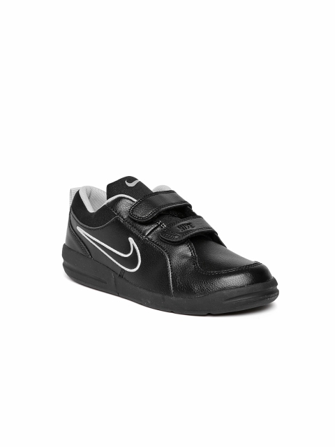 

Nike Boys Black Solid PICO 4 (PSV) Tennis Shoes