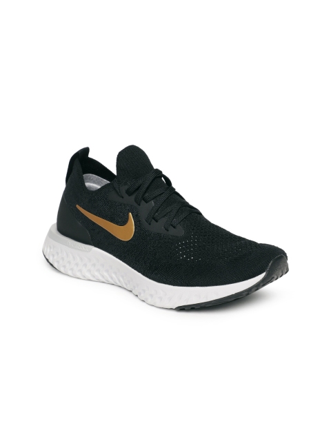 

Nike Women Black Epic React Flynit Running Shoes