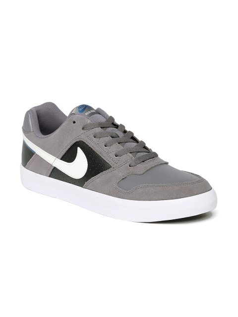 

Nike Unisex Grey Solid SB DELTA FORCE VULC Suede Skateboarding Shoes