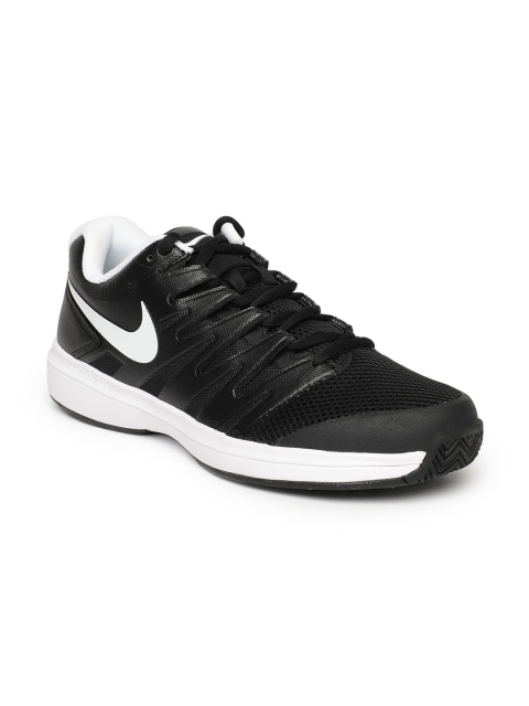 

Nike Men Black Solid AIR ZOOM PRESTIGE HC Tennis Shoes