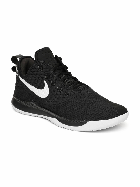 

Nike Men Black Lebron Witness III Mid-Top Basketball Shoes