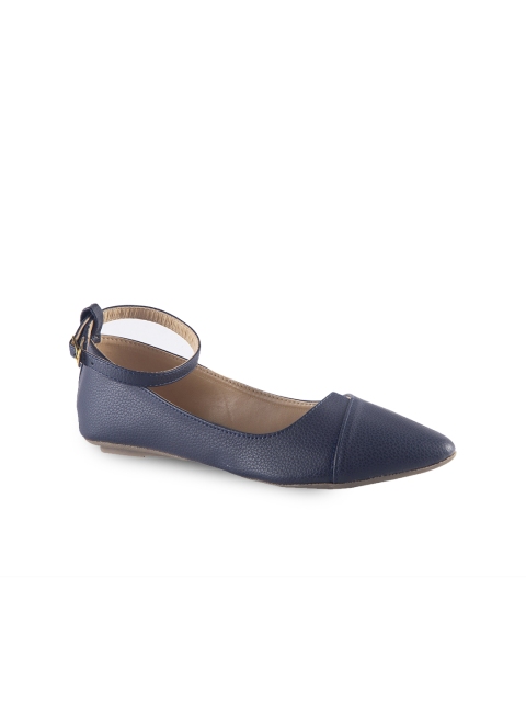 

MSC Women Blue Solid Synthetic Ballerinas
