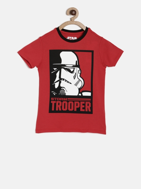 

Marks & Spencer Girls Red Printed Round Neck T-shirt