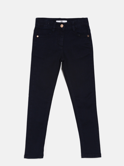 

Marks & Spencer Girls Navy Blue Super Skinny Fit Mid-Rise Clean Look Jeans