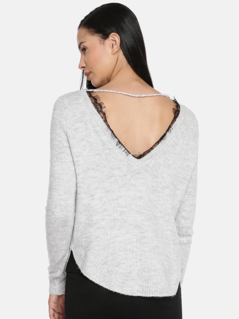 

Vero Moda Women Grey Solid Pullover Sweater
