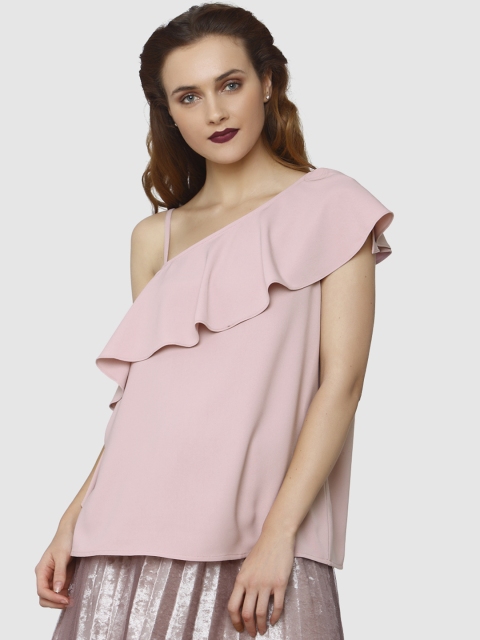 

Vero Moda Women Pink Solid A-Line Top